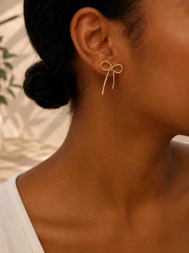 Boucles d'Oreilles Nœud Papillon — vue 2