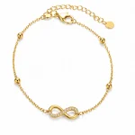 Bracelet Infini - bracelet acier inoxydable 316 plaqué or 18 carats avec revêtement pvd 3