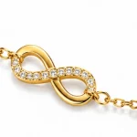 Bracelet Infini - bracelet acier inoxydable 316 plaqué or 18 carats avec revêtement pvd 4