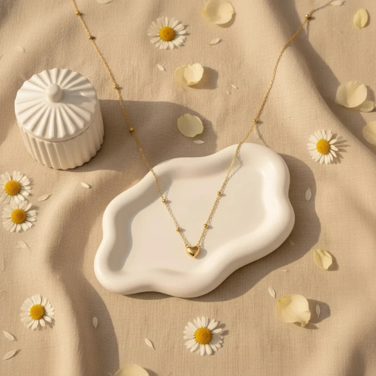 Collier Coeur Fat Love – collier femme en acier titane et acier inoxydable 304