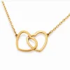 Collier Double Cœurs Fins - collier femme en acier inoxydable 316L avec revêtement PVD 4