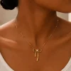 Collier Noeud Papillon - collier femme en acier inoxydable et acier au titane 2