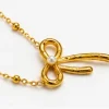 Collier Noeud Papillon - collier femme en acier inoxydable et acier au titane 4