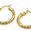 Créoles Torsadées Or - boucles d'oreilles femme en acier inoxydable 316L 3