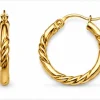 Créoles Torsadées Or - boucles d'oreilles femme en acier inoxydable 316L 4