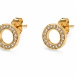 Ensemble Cercles Scintillants - parure acier inoxydable 316 plaqué or 18 carats 4