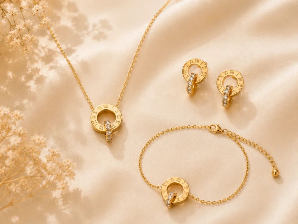 Ensemble Cercles Entrelacés - Parures bijoux en acier inoxydable 316 — vue 2