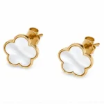 Ensemble Fleurs Blanches - parures bijoux en alliage plaqué or 4