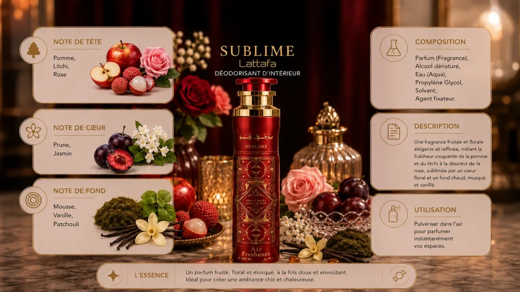Ingrédients — Air Freshener Badee El Oud Sublime