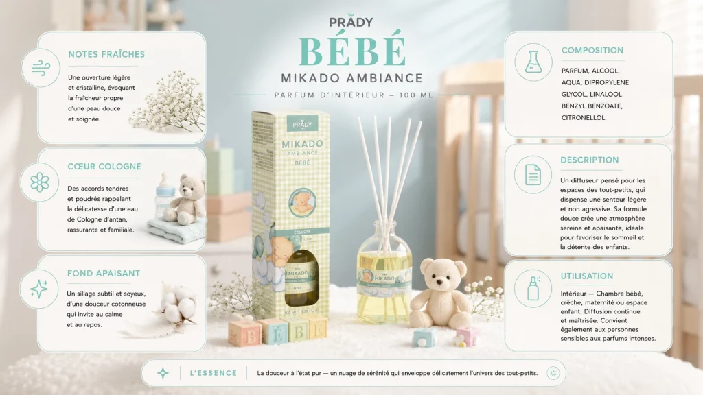 Ingrédients — Mikado Bébé - diffuseur frais