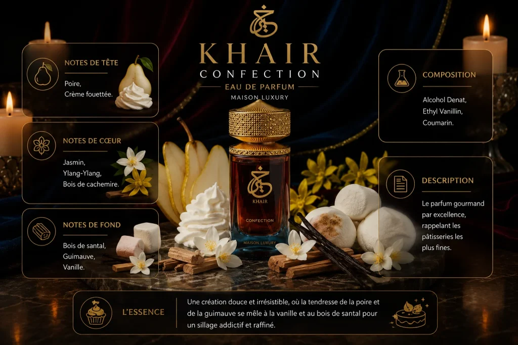 Ingrédients — KHAIR Confection Paris Corner - eau de parfum gourmand 100 ML