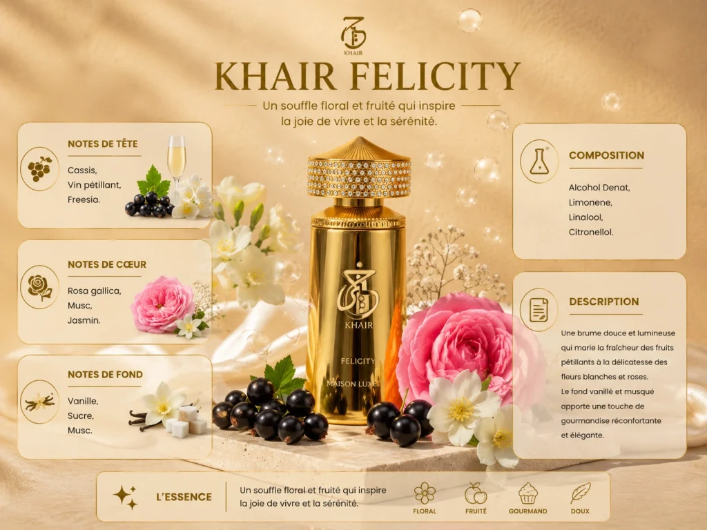 Ingrédients — KHAIR Felicity Paris Corner - eau de parfum floral 100 ML