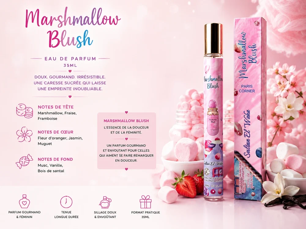 Ingrédients — Marshmallow Blush - Sultan El Waha - Eau de Parfum 35 ml